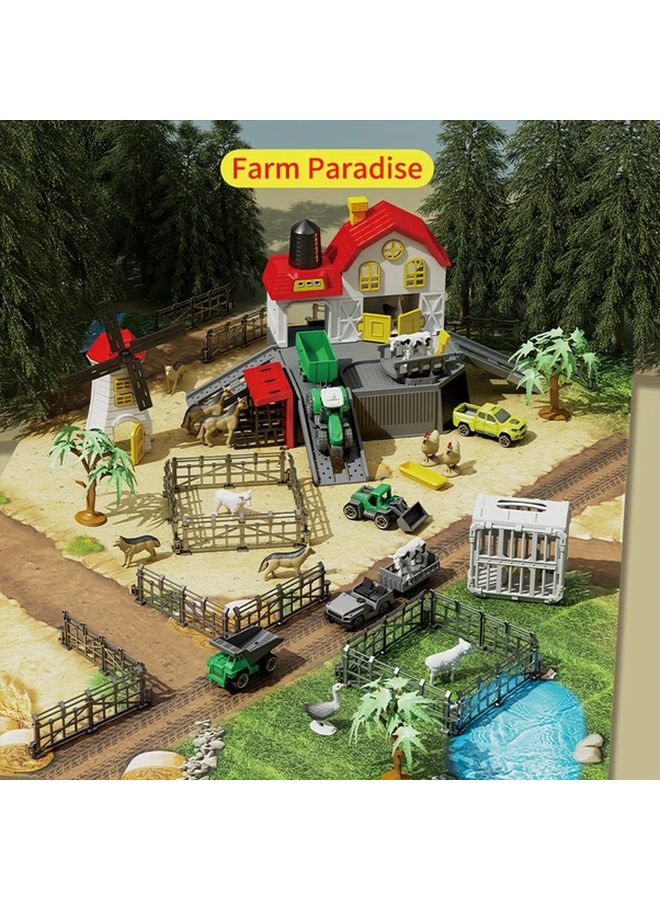 Farm Animal Toy Set 40 Pieces Educational Barn Playhouse Kit - Image 5